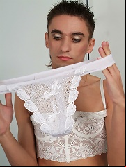 Sexy nurse boy secretly wears raunchy female outfits at work